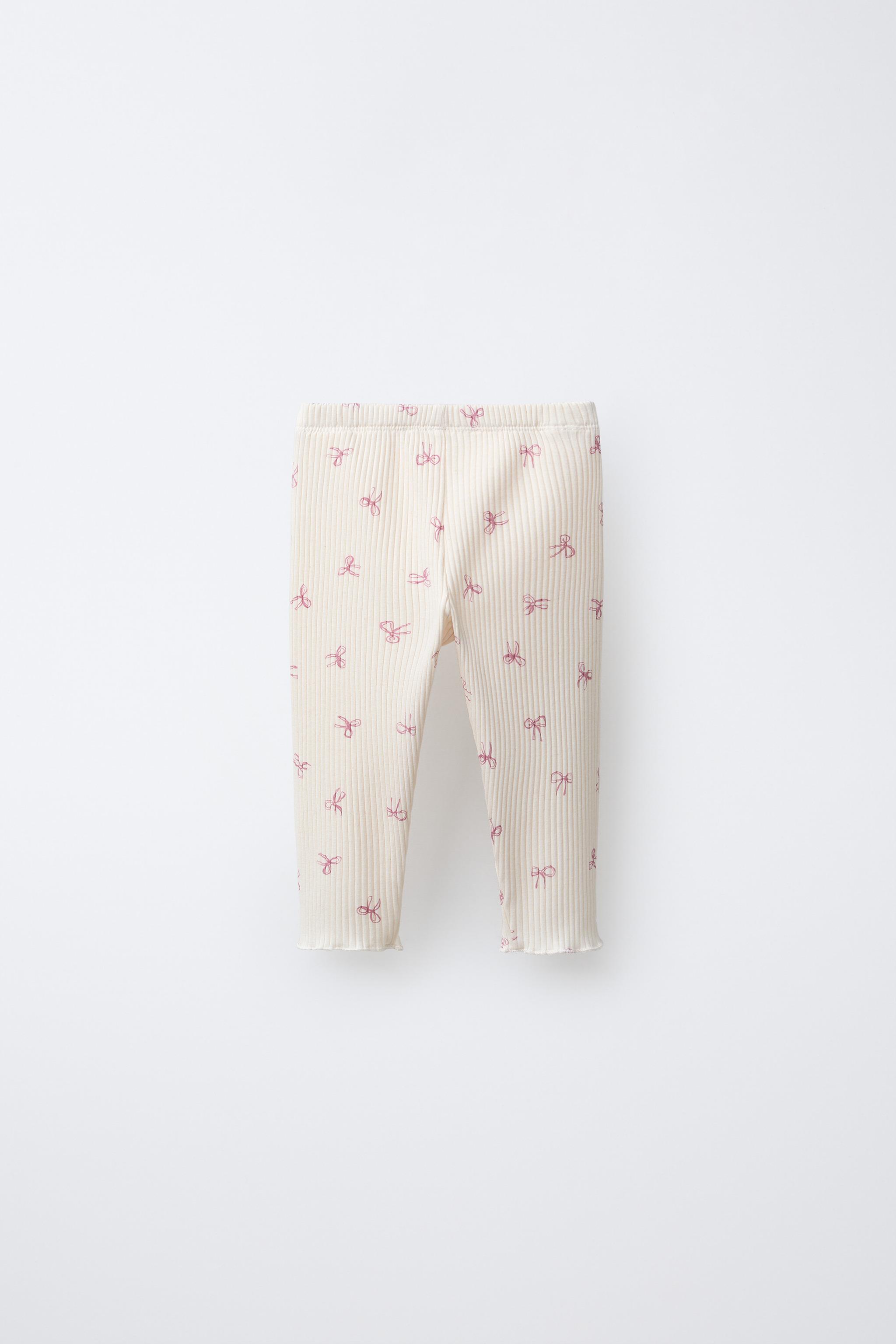 SOFT TOUCH RIBBED LEGGINGS WITH BOWS
